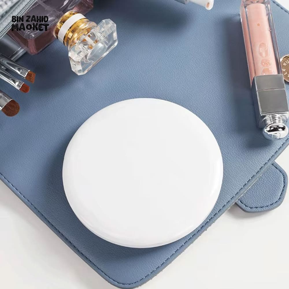 PERSONALISED SMALL LED COMPACT MIRROR – 2-SIDED FOLDABLE POCKET MAKEUP MIRROR