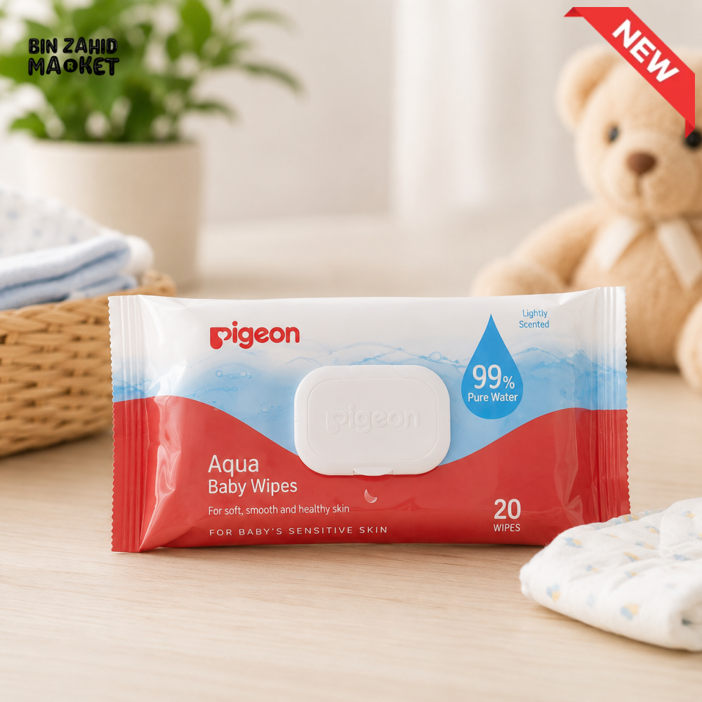 PIGEON AQUA BABY WIPES 20S