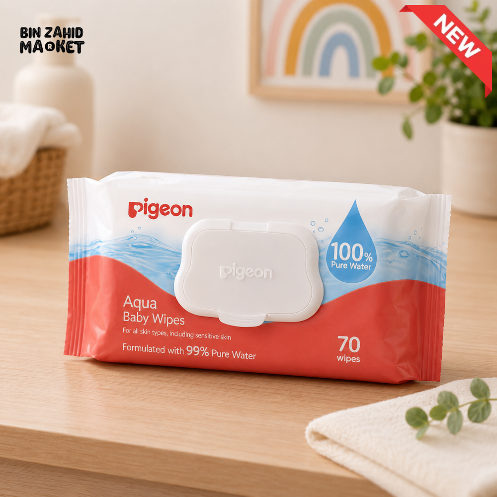 PIGEON AQUA BABY WIPES 70S FLIPTOP