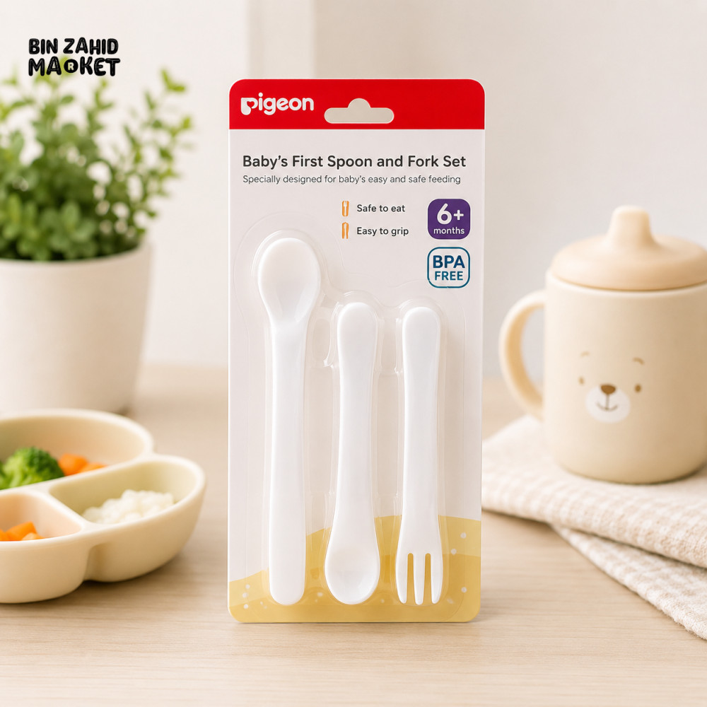 PIGEON BABY FIRSTβS FEEDING SPOON & FORK SET
