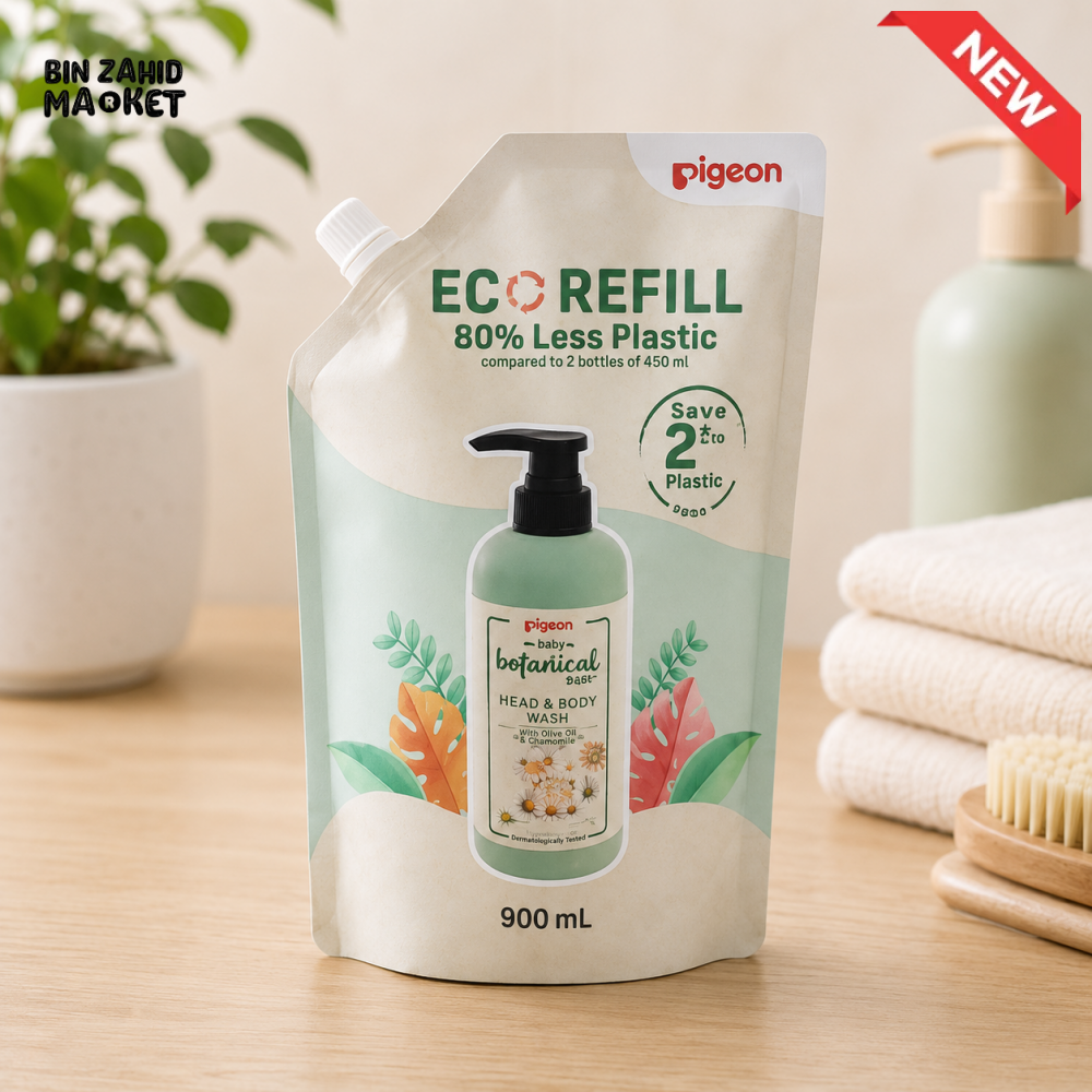 PIGEON BABY HEAD & BODY WASH REFILL 900ML