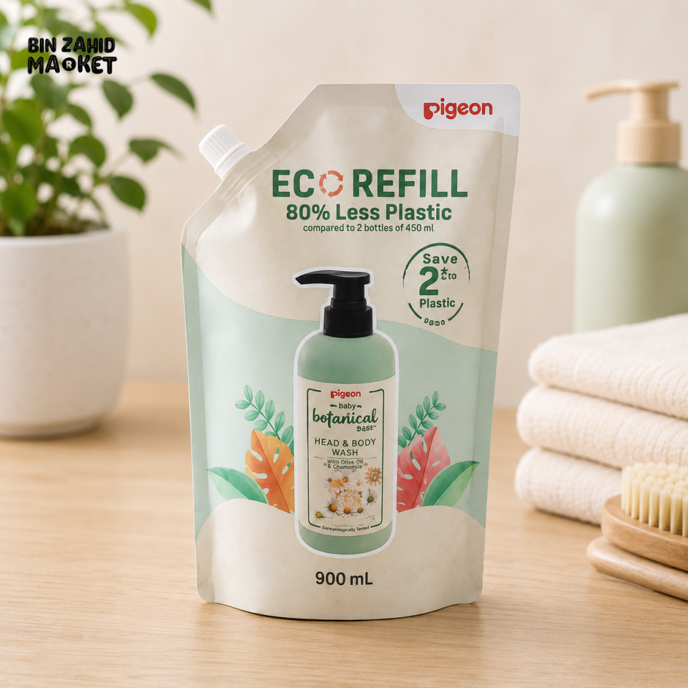 PIGEON BABY HEAD & BODY WASH REFILL 900ML