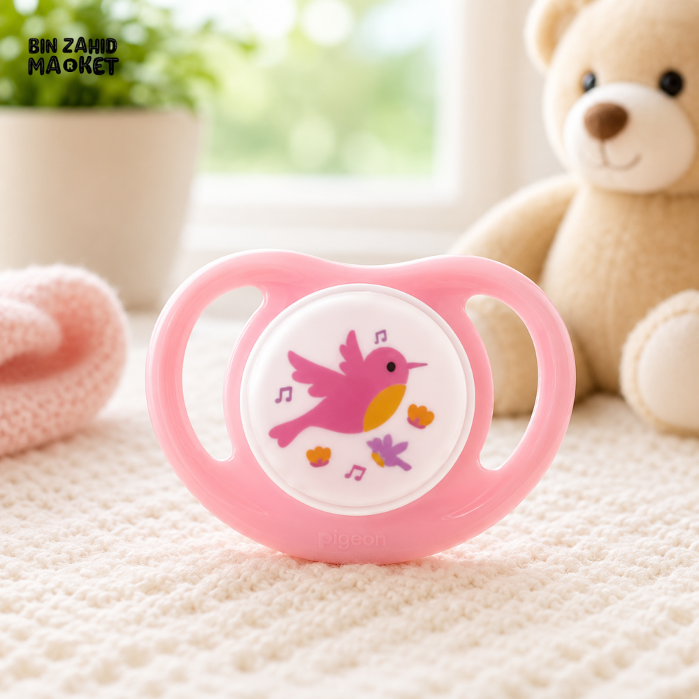 PIGEON BABY PACIFIER – BIRD MOTIF (0–6 MONTHS)