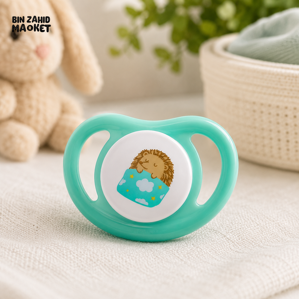 PIGEON BABY PACIFIER – HEDGEHOG MOTIF (6–18 MONTHS)