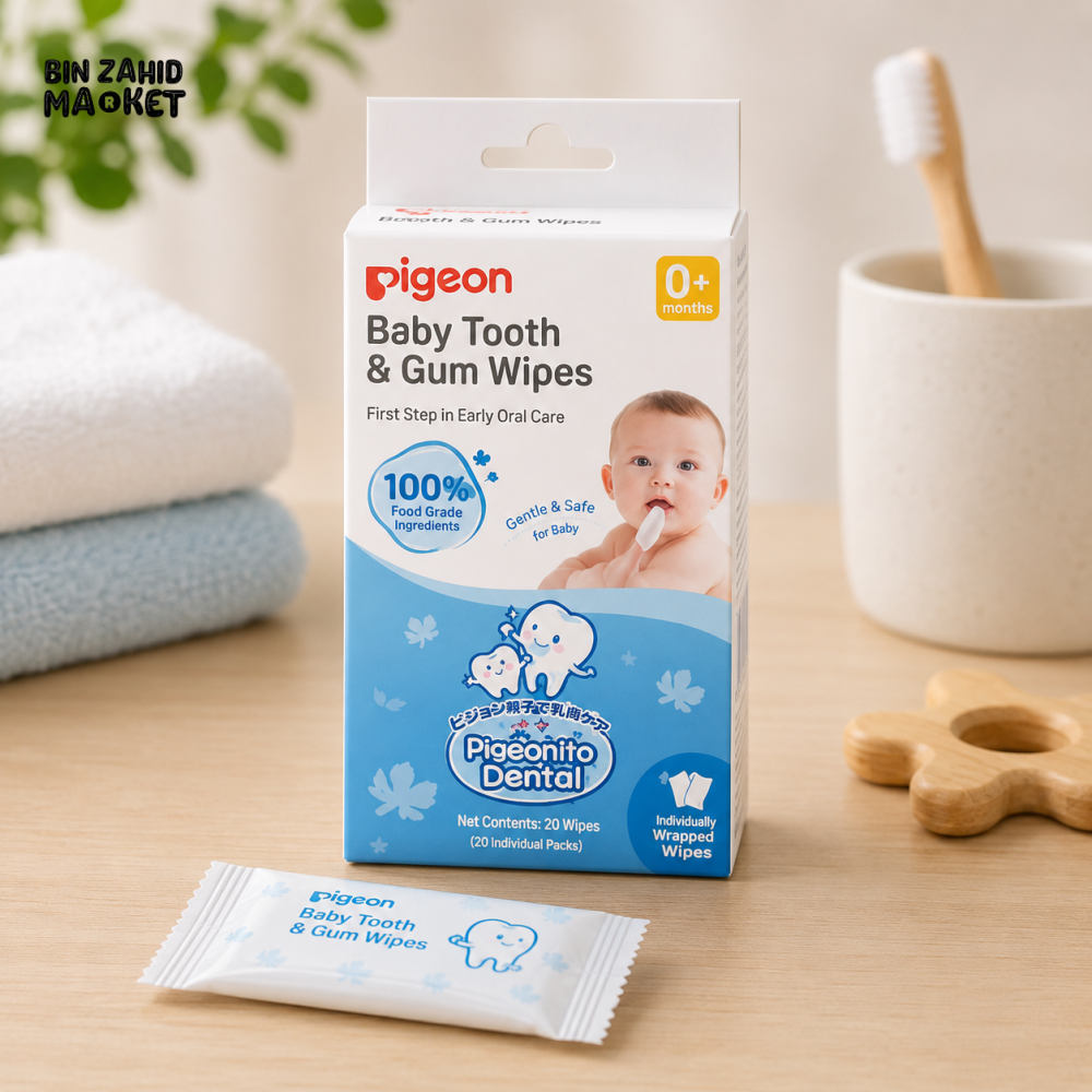 PIGEON BABY TOOTH & GUM WIPES NATURAL 20S
