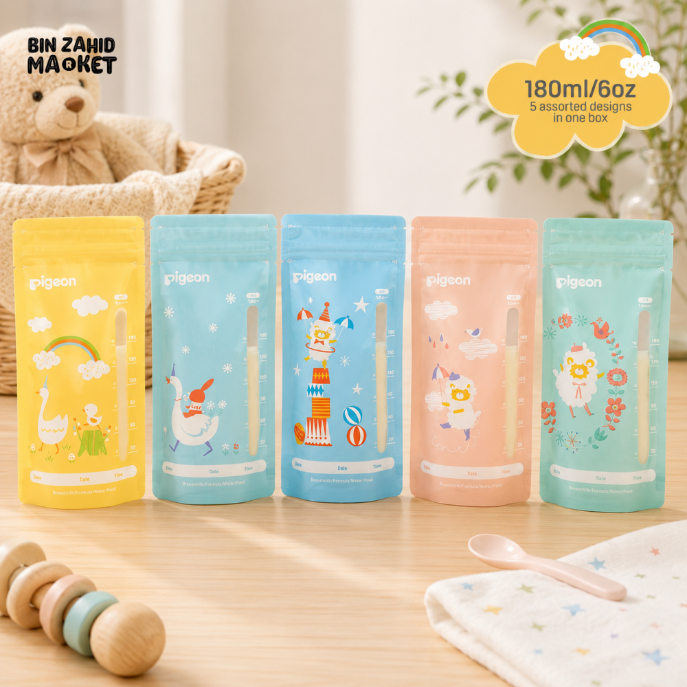 PIGEON BREASTMILK STORAGE BAGS – 180ML (25 PCS)
