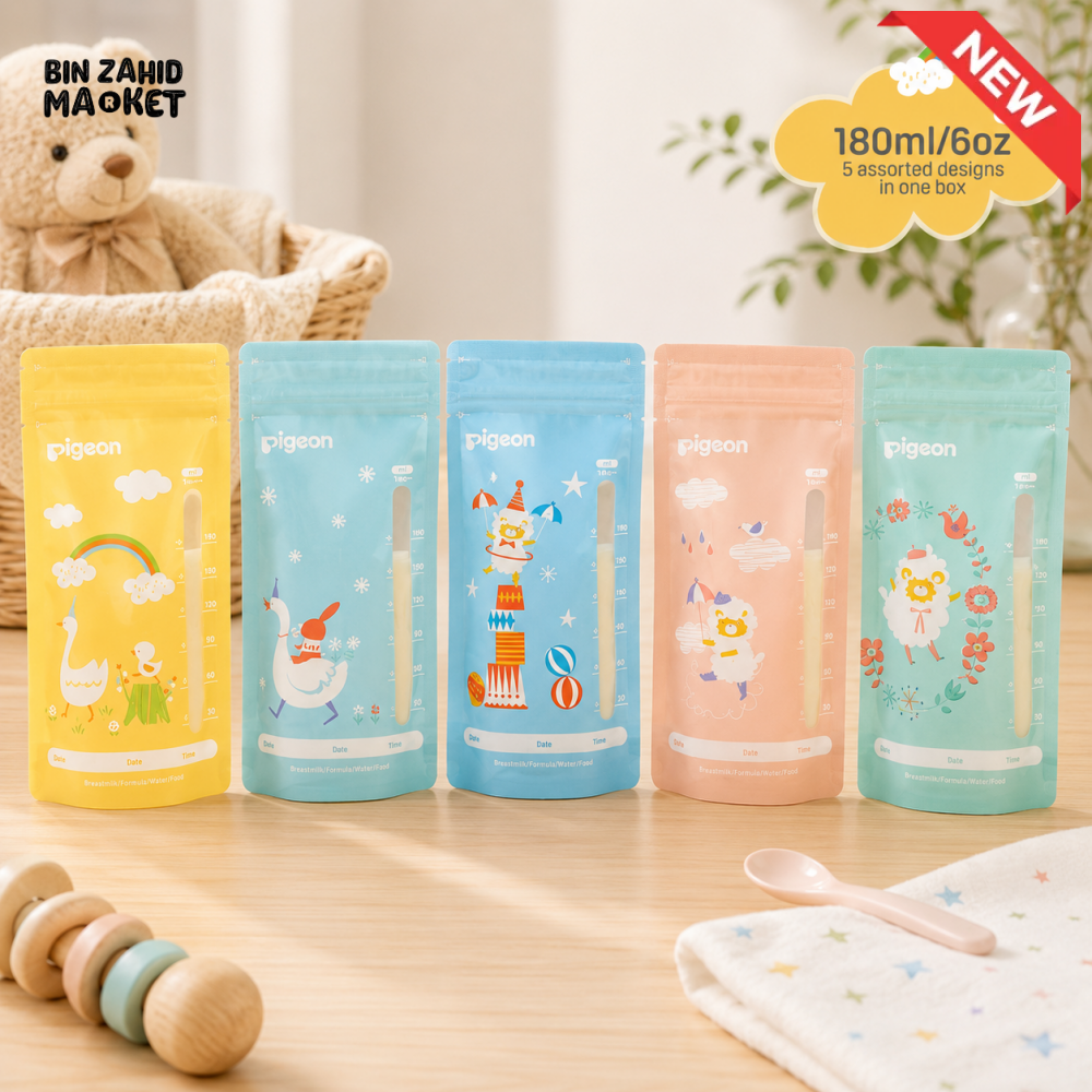 PIGEON BREASTMILK STORAGE BAGS – 180ML (25 PCS)