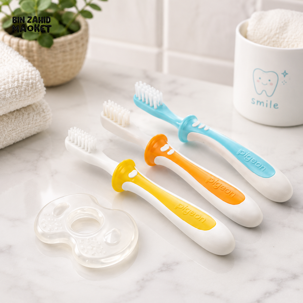 PIGEON CHILDREN TRAINING TOOTHBRUSH LESSON 123 SET