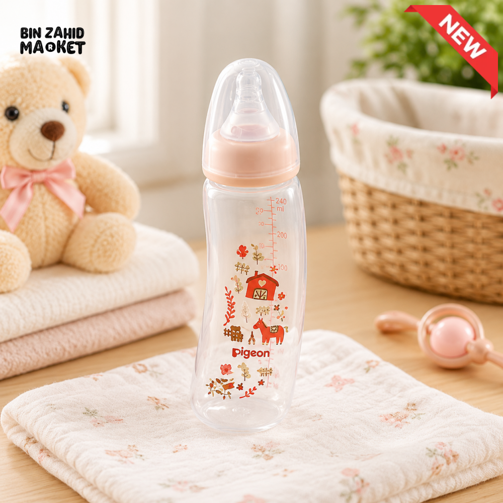 PIGEON CURVE STANDARD NECK NURSING BOTTLE PP 250ML FARM