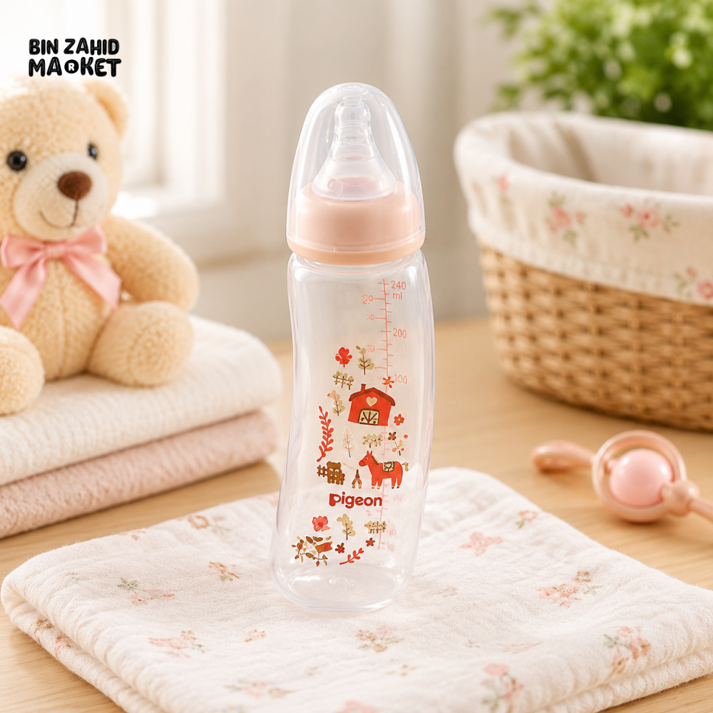 PIGEON CURVE STANDARD NECK NURSING BOTTLE PP 250ML FARM