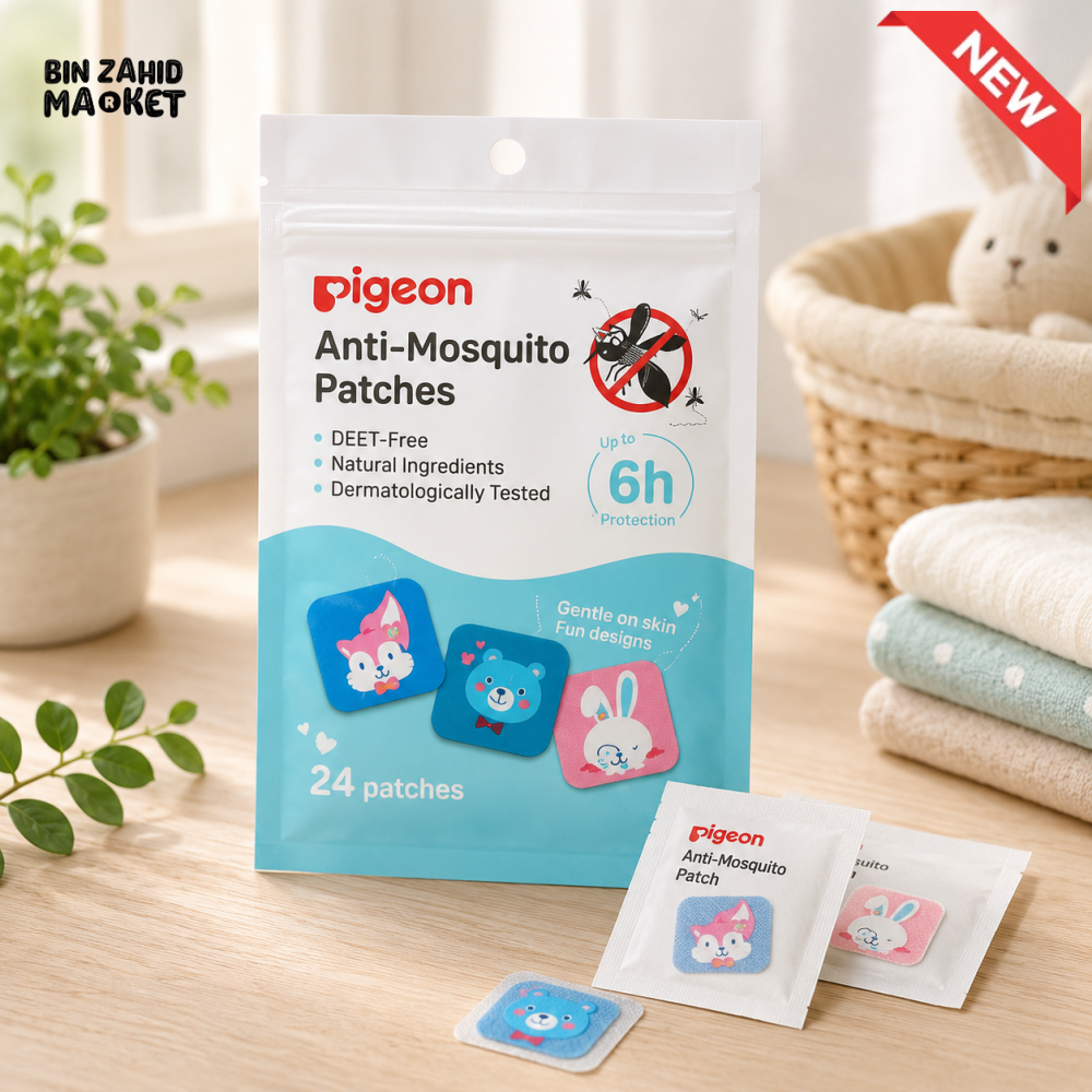 PIGEON DEET-FREE BABY MOSQUITO REPELLENT PATCHES (24 patches)