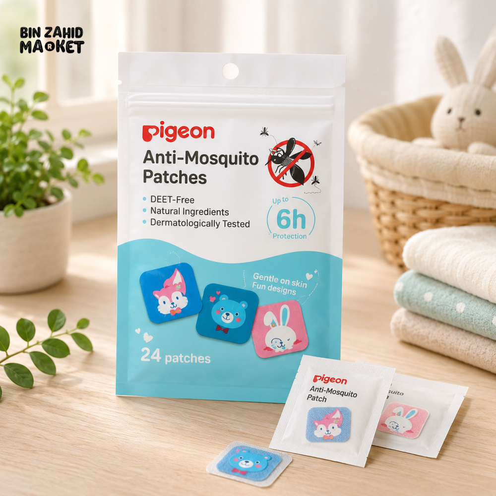 PIGEON DEET-FREE BABY MOSQUITO REPELLENT PATCHES (24 patches)