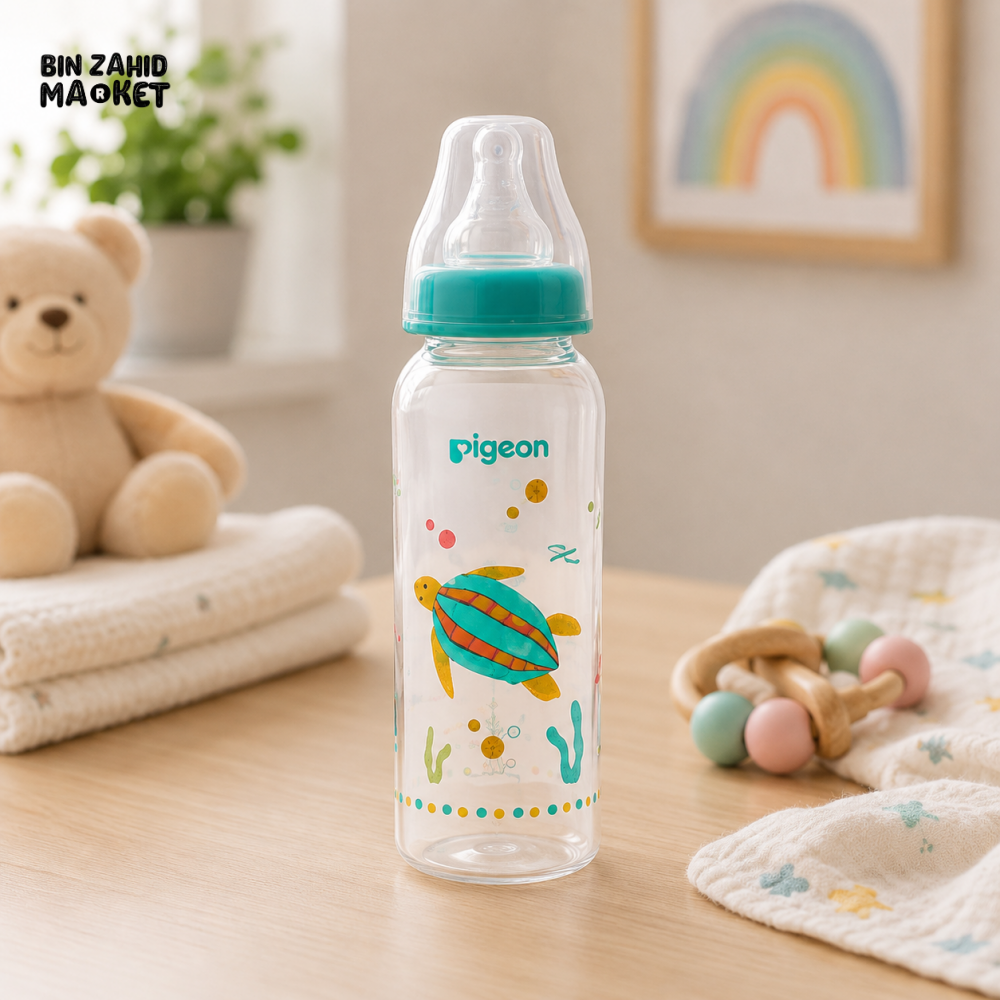 PIGEON FLEXIBLE STANDARD NECK FEEDER PP RP 240ML – TURTLE