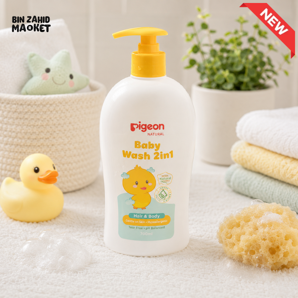 PIGEON JOJOBA BABY WASH 2IN1 700ML