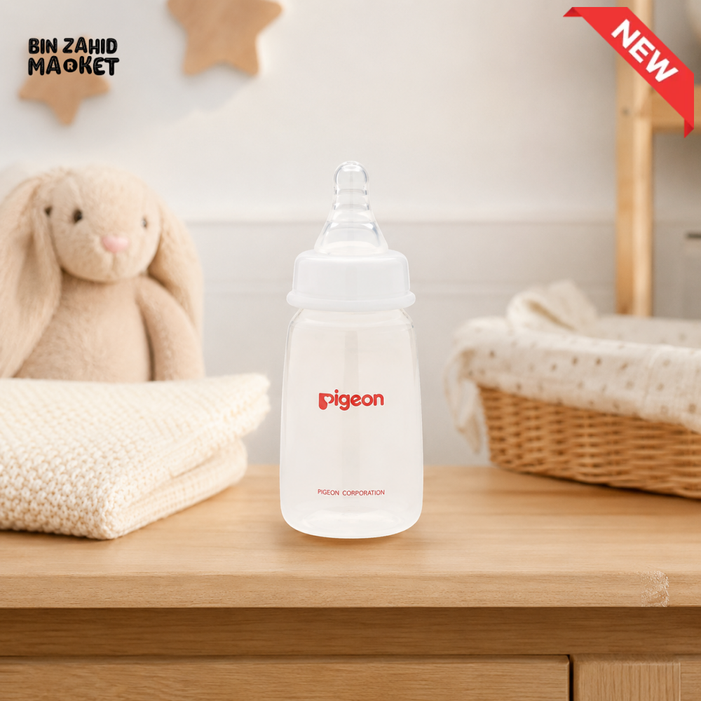 PIGEON NURSING BOTTLE WITH PERISTALTIC NIPPLE (PP)