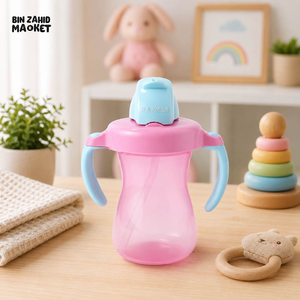 PIGEON PETITE STRAW BOTTLE 150ML (PINK)