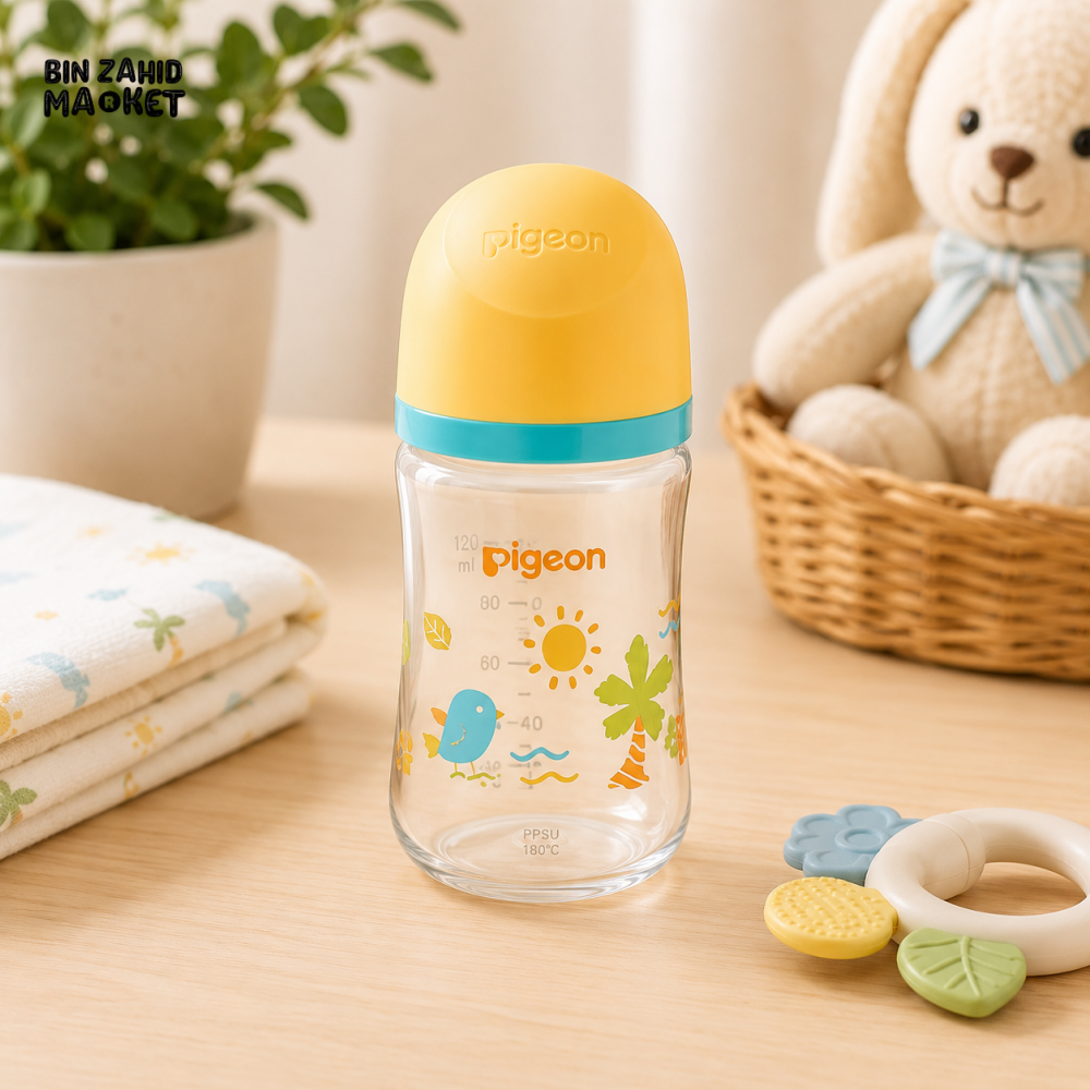 PIGEON SAFE & DURABLE NEWBORN NURSING BOTTLE (160ML)