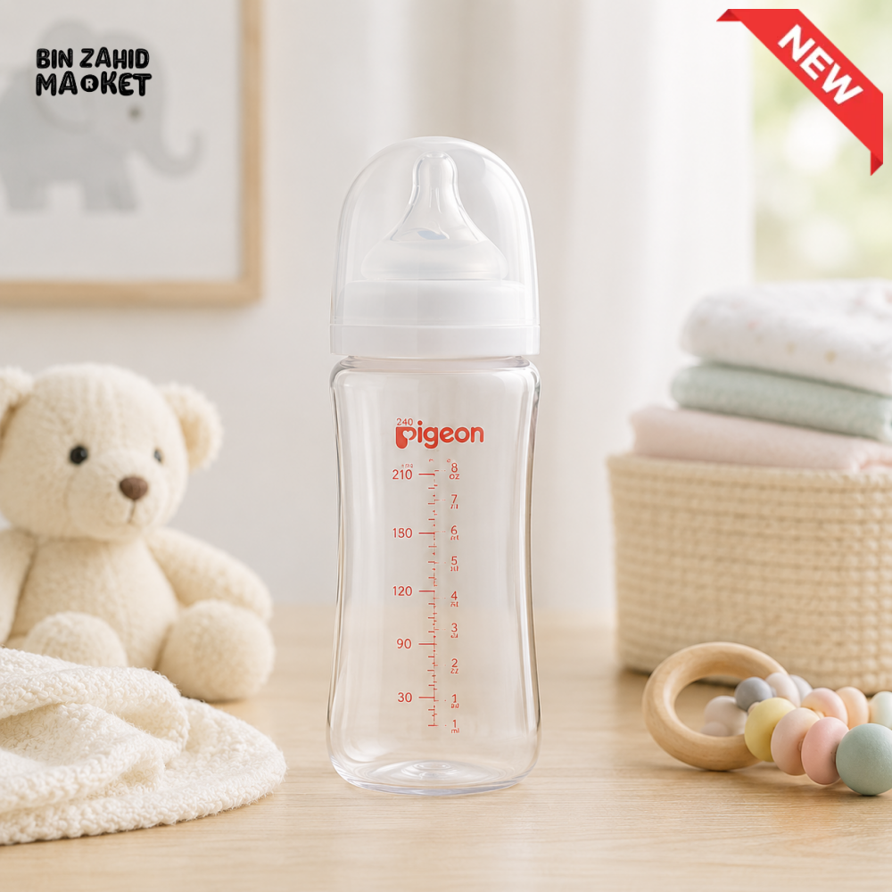 PIGEON SOFTOUCH BPP WIDE NECK NURSING BOTTLE 240ML LOGO