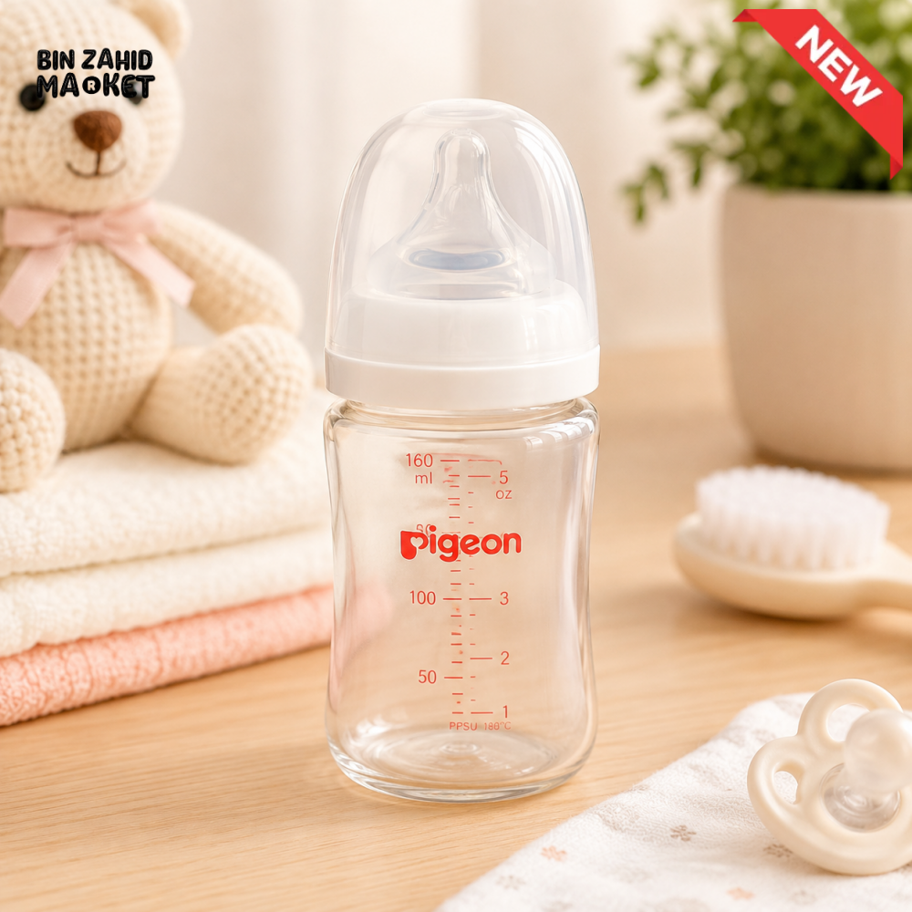 PIGEON SOFTOUCH BPP WIDE NECK NURSING BOTTLE GLASS 160ML