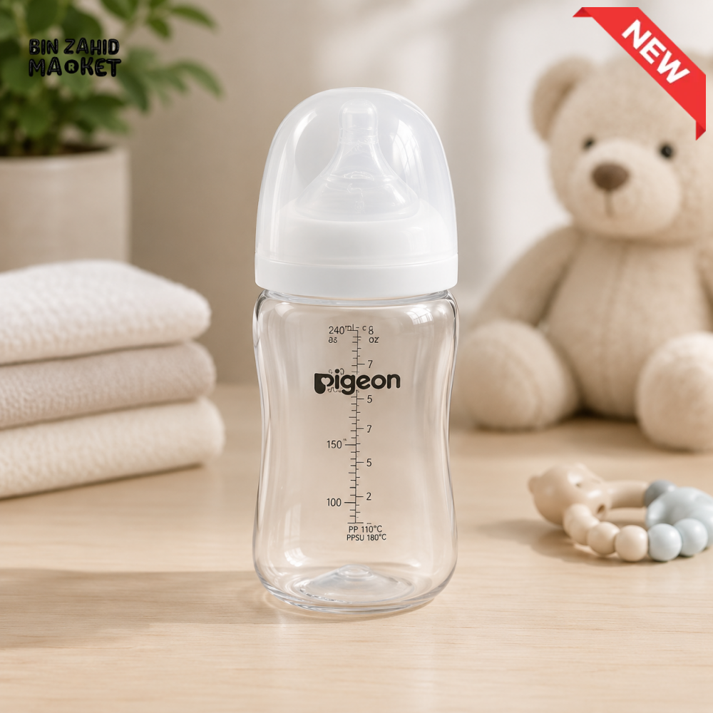 PIGEON SOFTOUCH WIDE NECK FEEDER T-ESTER 200ML LOGO