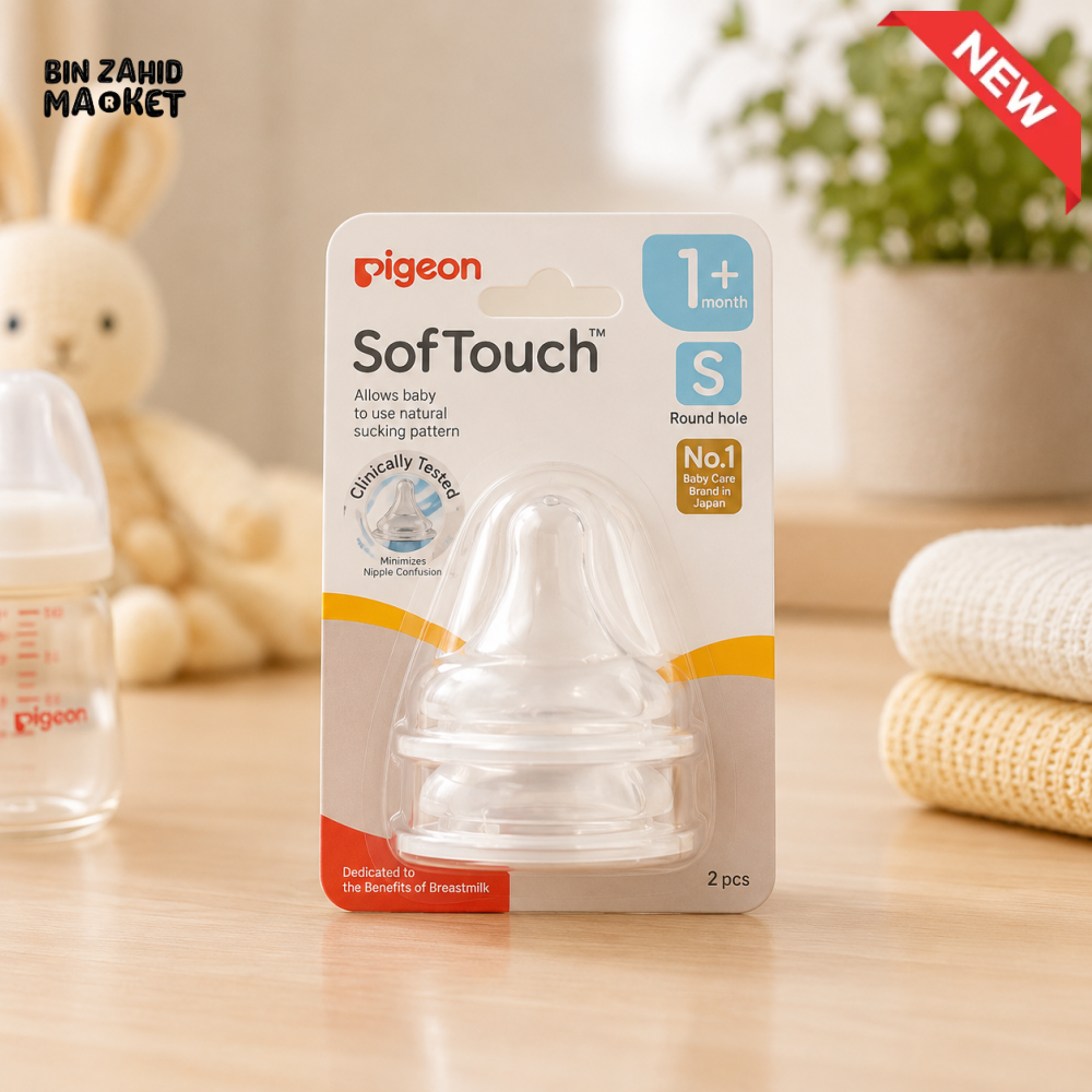 PIGEON SOFTOUCH WIDE NECK NIPPLE PK-2