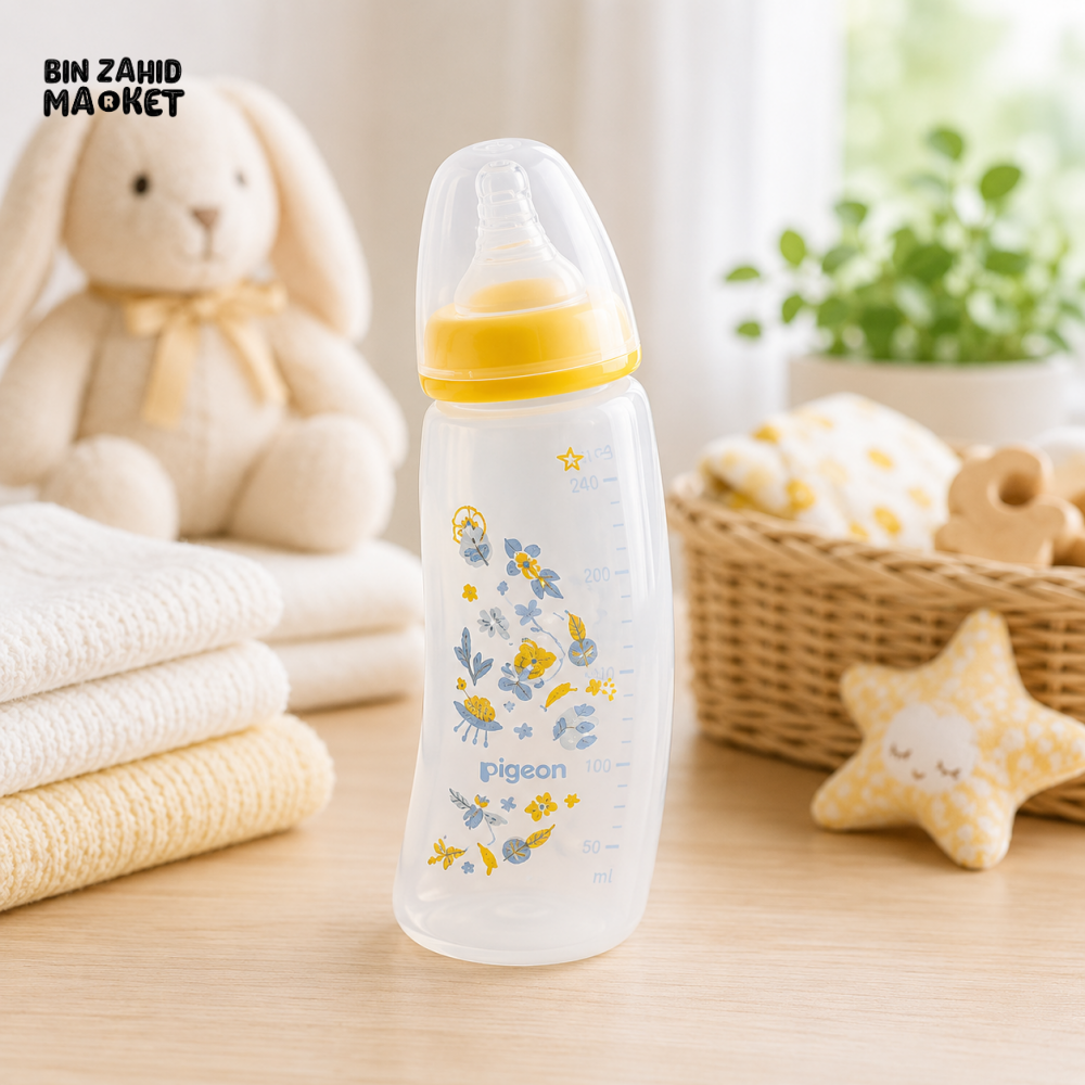 PIGEON STANDARD NECK CURVE NURSING BOTTLE PP 250ML SPACE