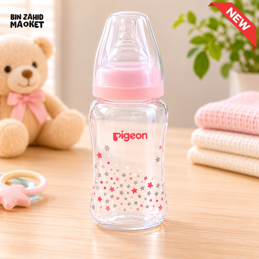 PIGEON STANDARD NECK NURSING BOTTLE WITH PERISTALTIC NIPPLE (PP) 150ml