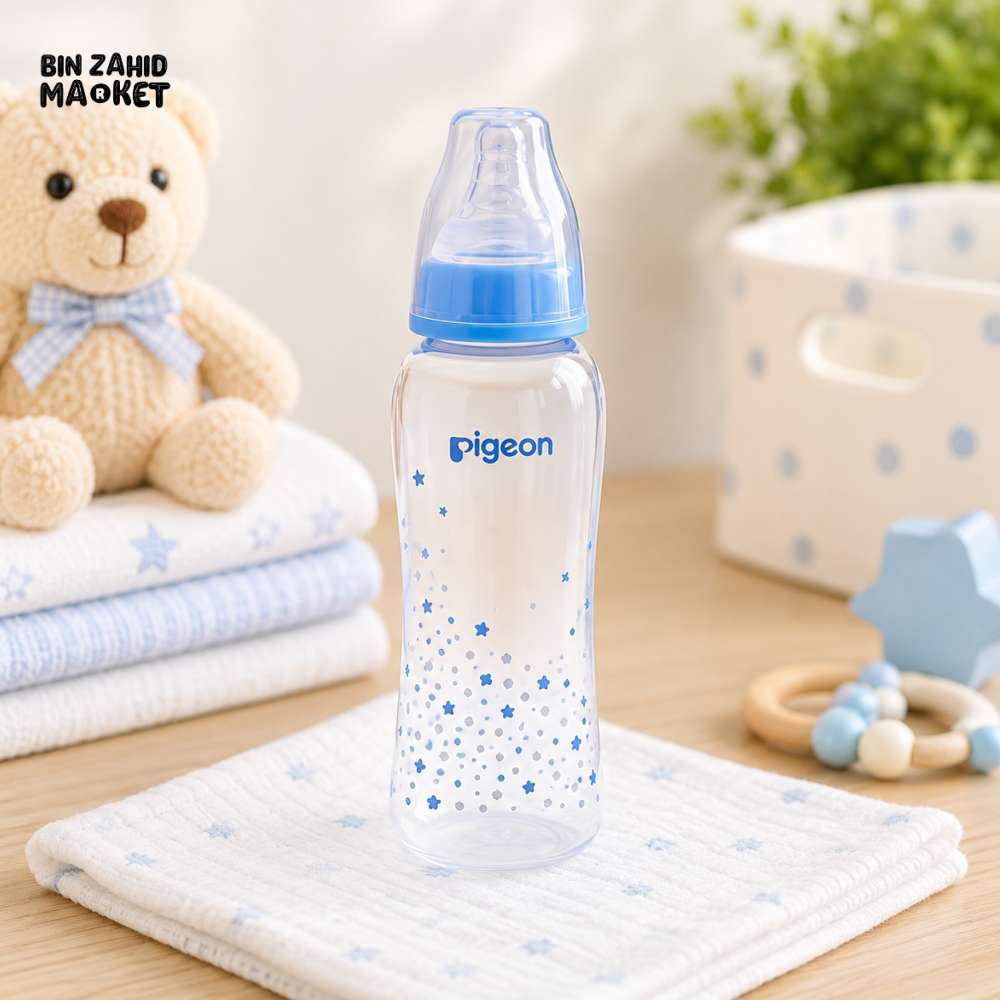 PIGEON STANDARD NECK NURSING BOTTLE WITH PERISTALTIC NIPPLE (PP) 250ml