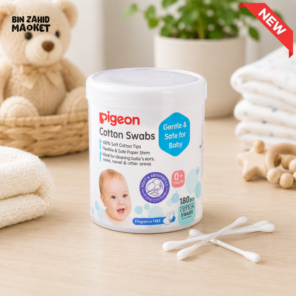 PIGEON THICK STEM COTTON SWABS – 200 PIECES