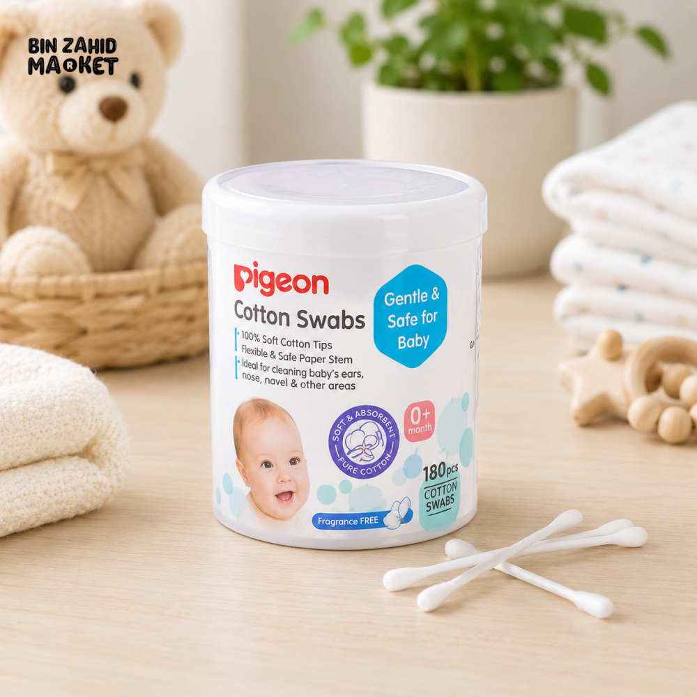 PIGEON THICK STEM COTTON SWABS – 200 PIECES