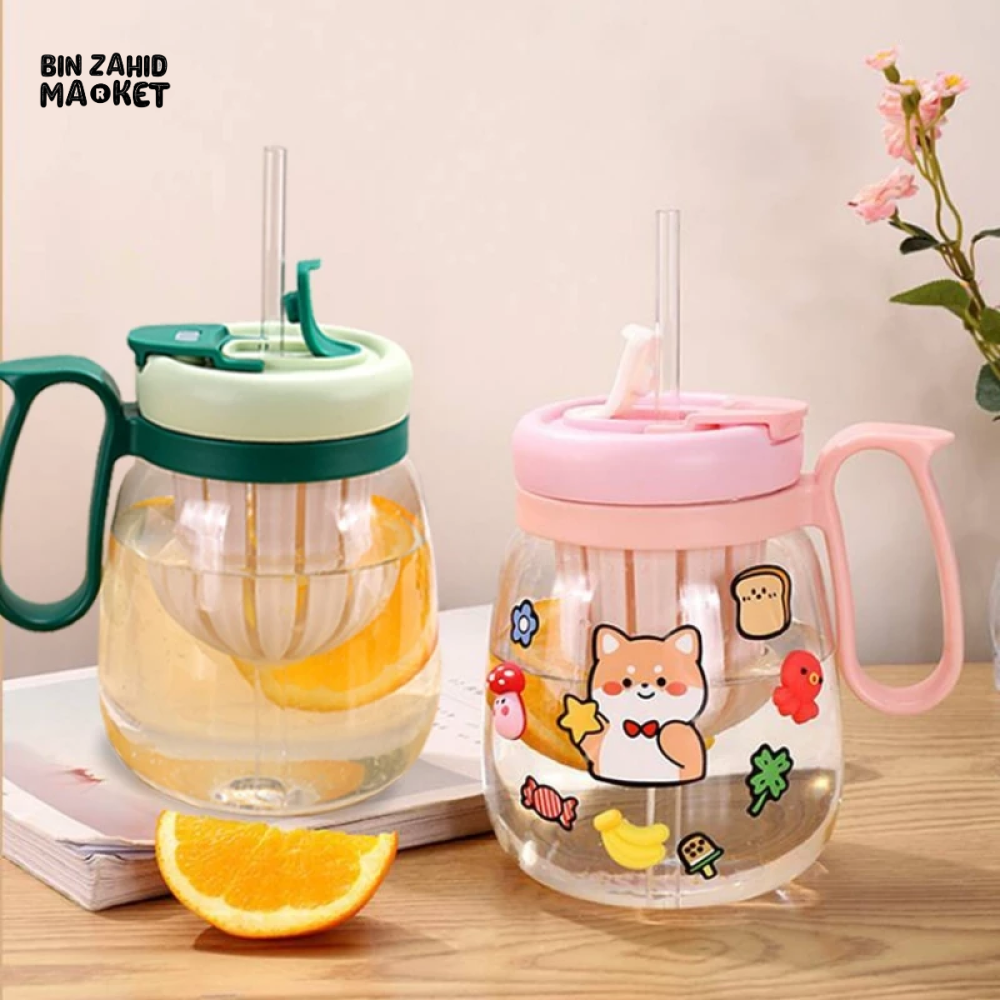 PLASTIC WATER CUP 850ML – LARGE CAPACITY BUILT-IN FILTER DROP & HEAT RESISTANT