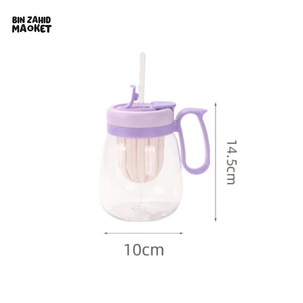 PLASTIC WATER CUP 850ML – LARGE CAPACITY BUILT-IN FILTER DROP & HEAT RESISTANT
