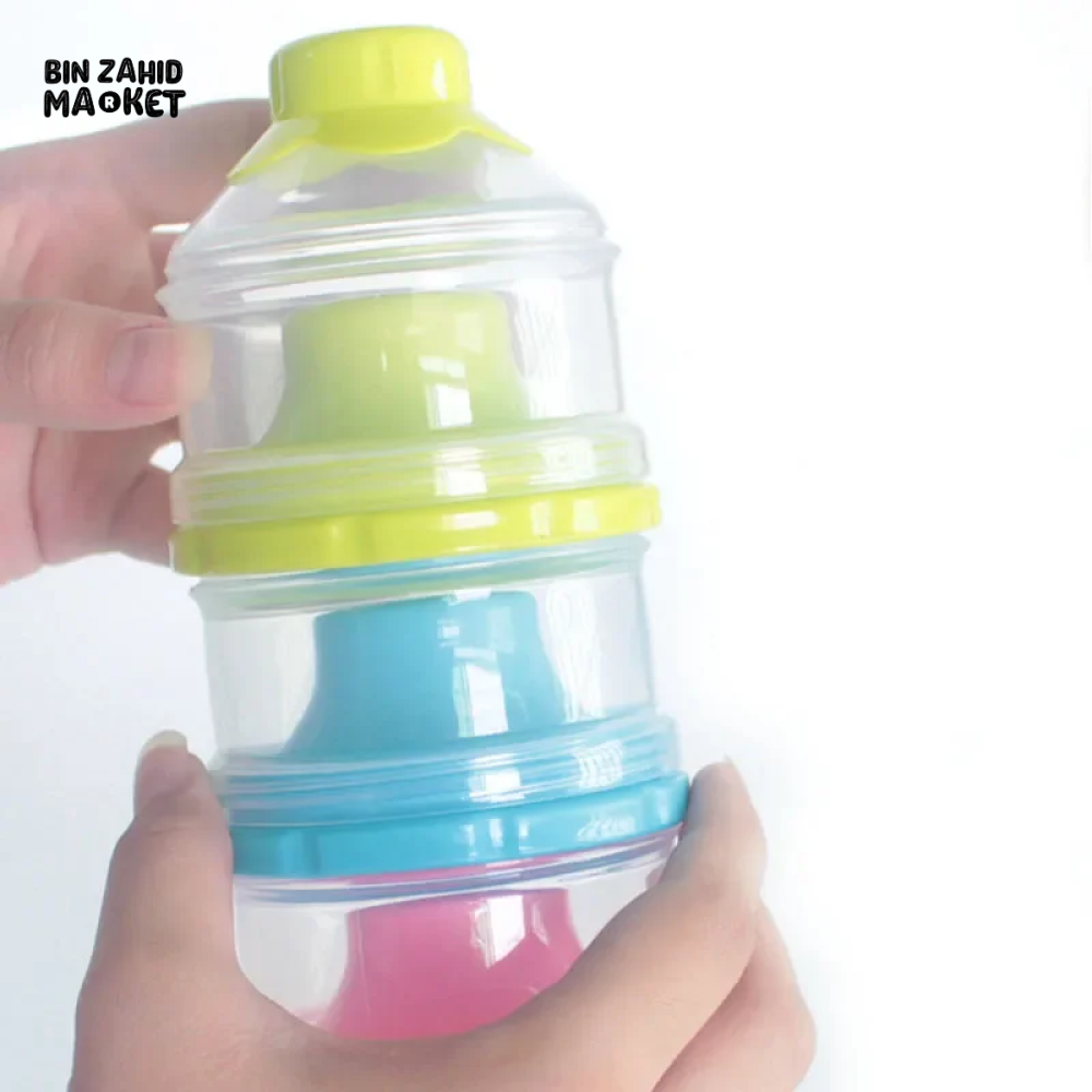 PORTABLE BABY FOOD STORAGE BOX MULTIPLE OPENINGS CARTOON CEREAL & SNACK CONTAINER