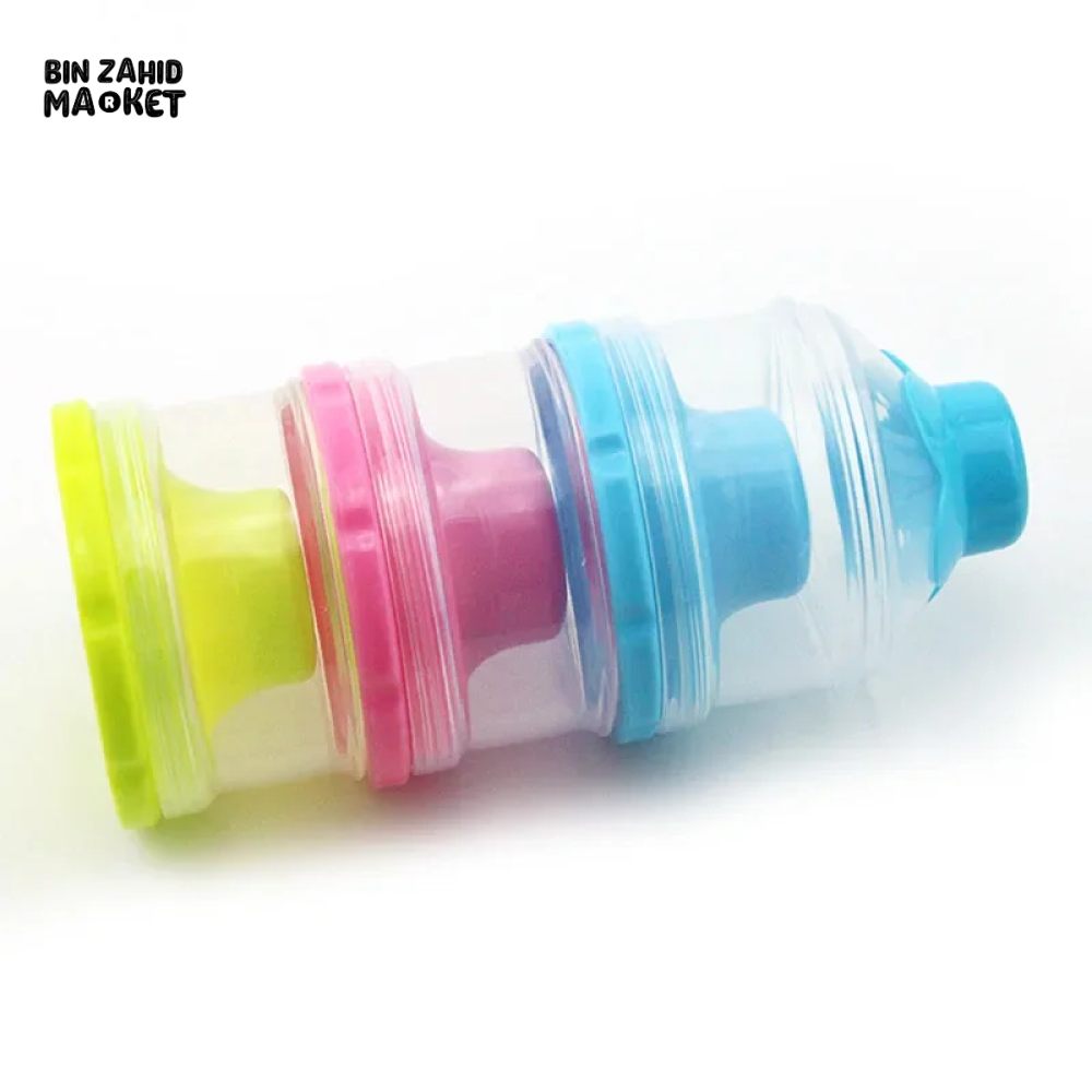 PORTABLE BABY FOOD STORAGE BOX MULTIPLE OPENINGS CARTOON CEREAL & SNACK CONTAINER