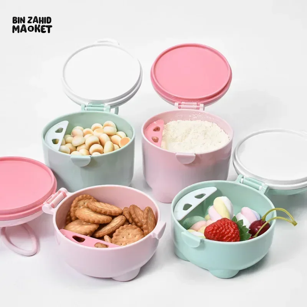 PORTABLE BABY MILK POWDER BOX FOOD STORAGE FOR INFANT CEREAL & TODDLER SNACKS