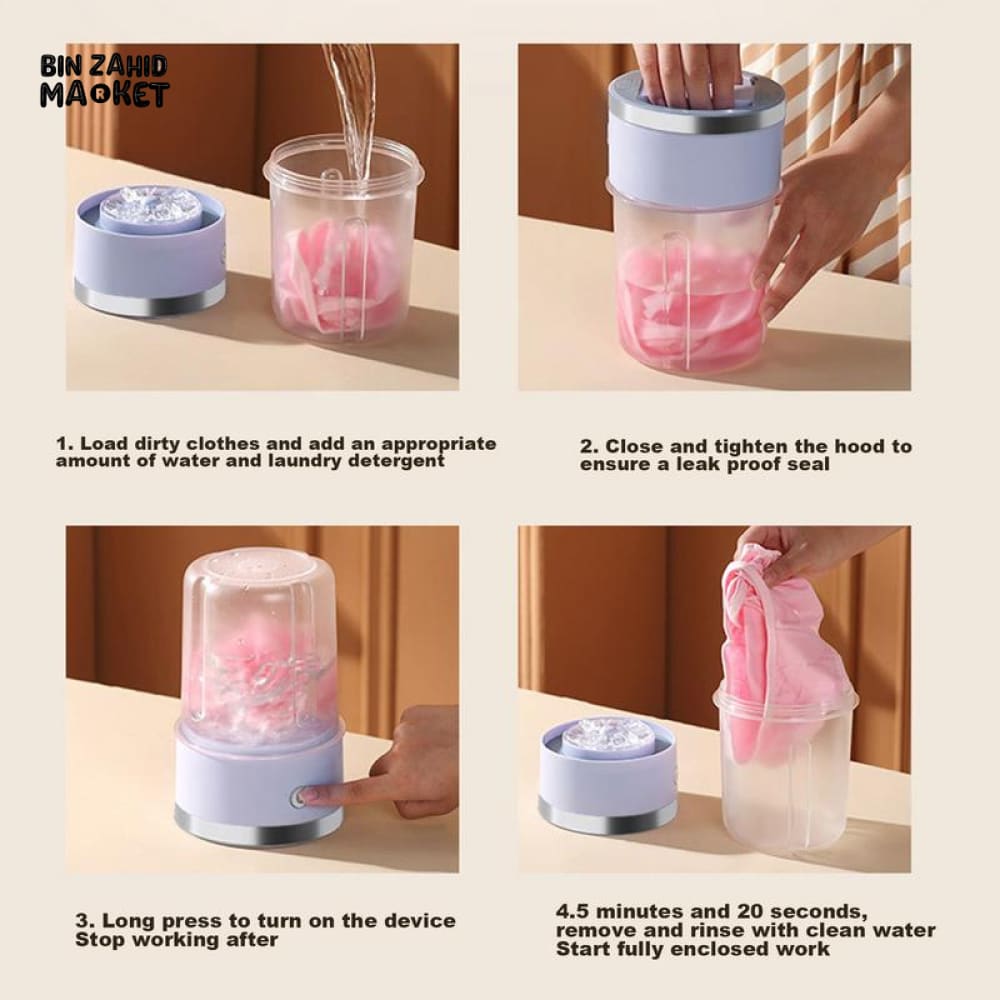 PORTABLE COMPACT LAUNDRY WASHER 3 WASH MODES IDEAL FOR TRAVEL & HOME USE