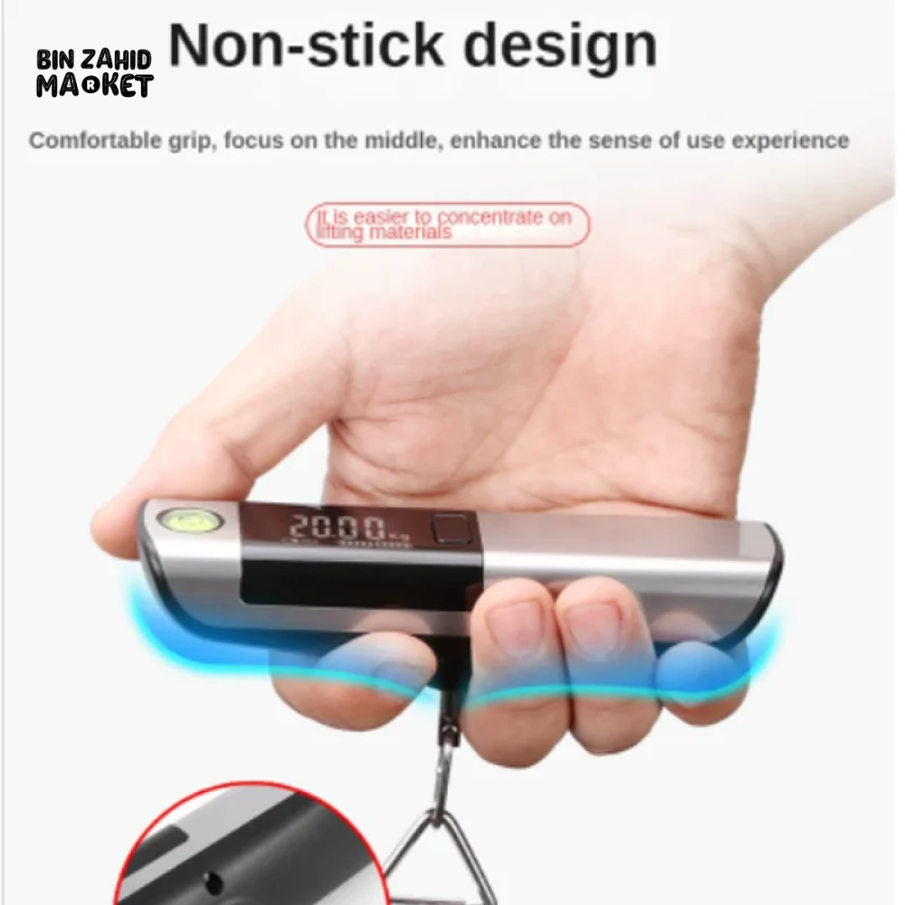 PORTABLE DIGITAL LUGGAGE SCALE WITH LCD & TAPE MEASURE TRAVEL & HOME USE