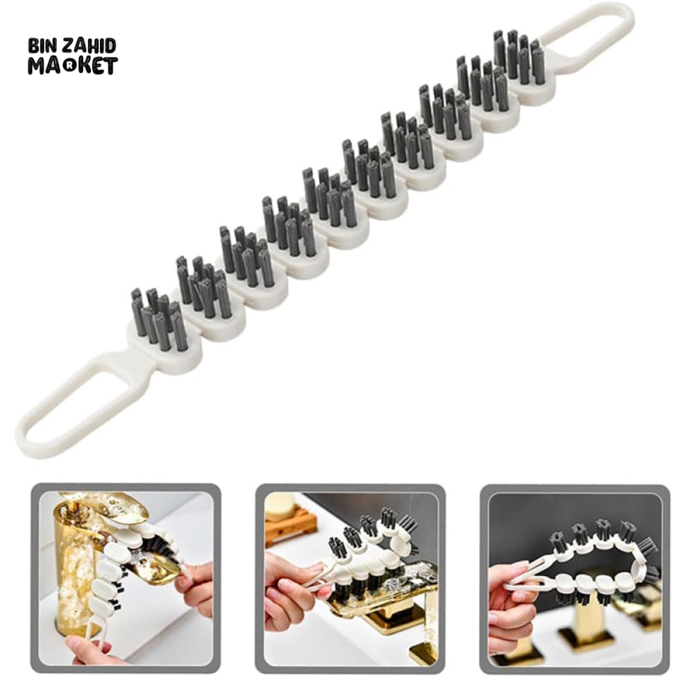 PORTABLE FOLDABLE GROUT BRUSH – FLEXIBLE MULTIFUNCTIONAL CLEANING BRUSH WITH SOFT BRISTLES FOR KITCHEN BATHROOM & HOME