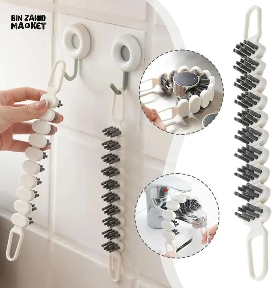 PORTABLE FOLDABLE GROUT BRUSH – FLEXIBLE MULTIFUNCTIONAL CLEANING BRUSH WITH SOFT BRISTLES FOR KITCHEN BATHROOM & HOME