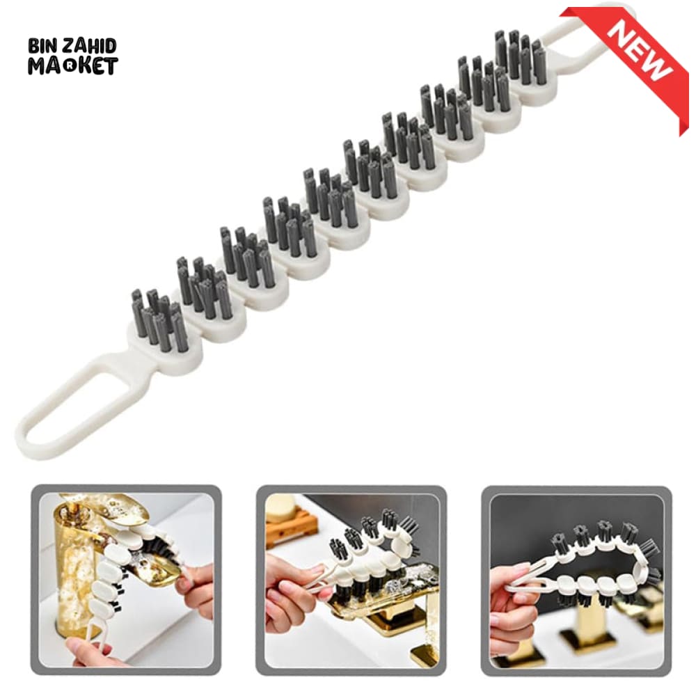 PORTABLE FOLDABLE GROUT BRUSH – FLEXIBLE MULTIFUNCTIONAL CLEANING BRUSH WITH SOFT BRISTLES FOR KITCHEN BATHROOM & HOME