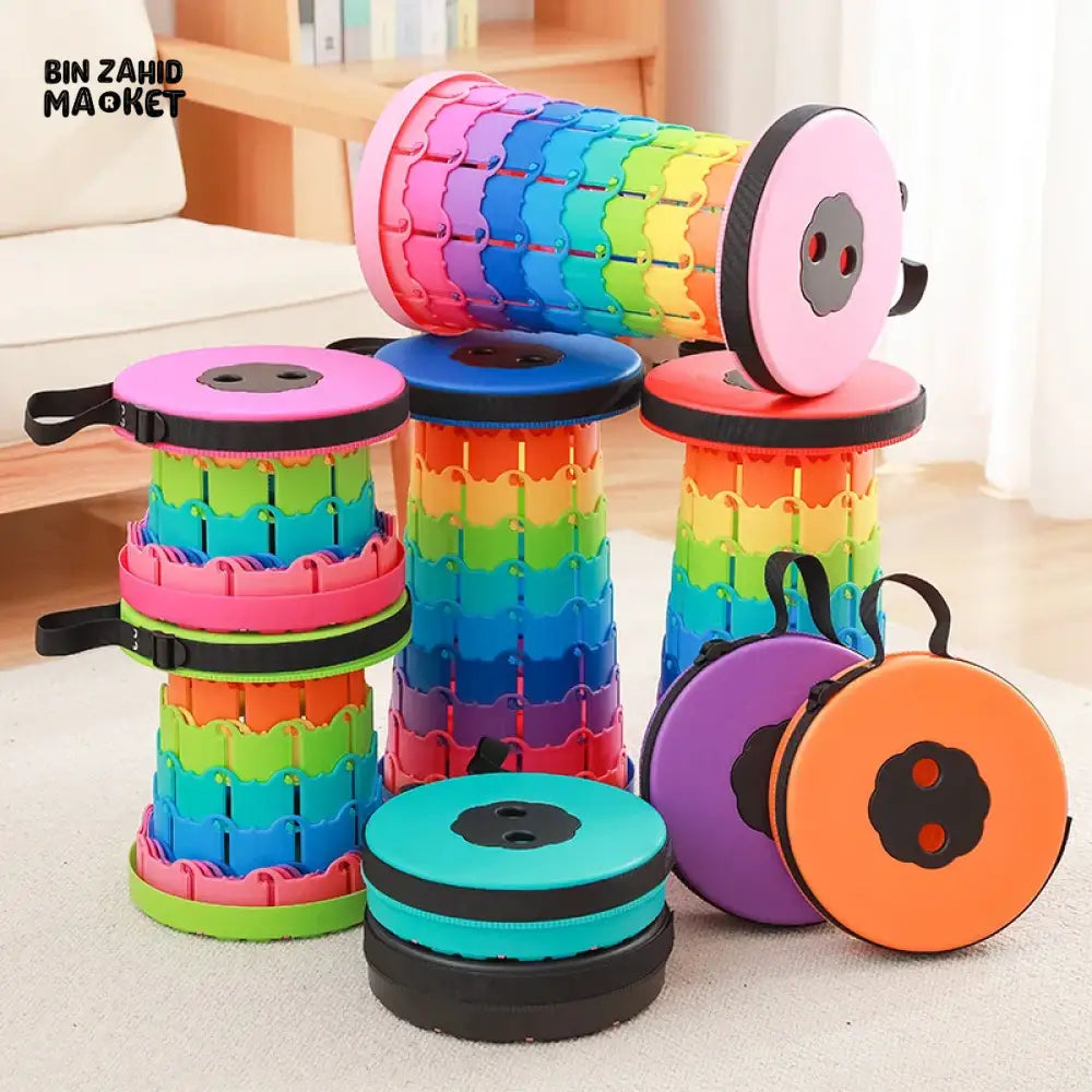 PORTABLE FOLDING CHAIR – RETRACTABLE SEAT FOR FISHING HIKING & OUTDOOR ADVENTURES