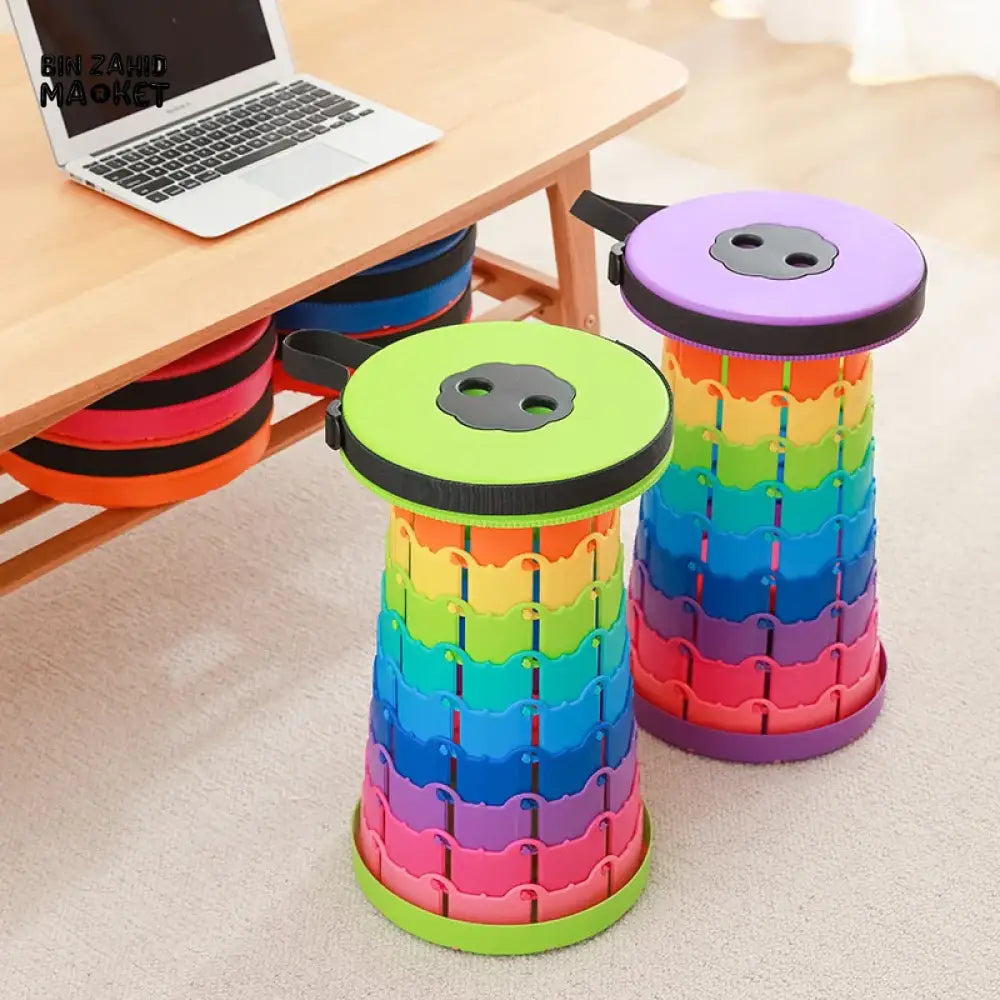 PORTABLE FOLDING CHAIR – RETRACTABLE SEAT FOR FISHING HIKING & OUTDOOR ADVENTURES