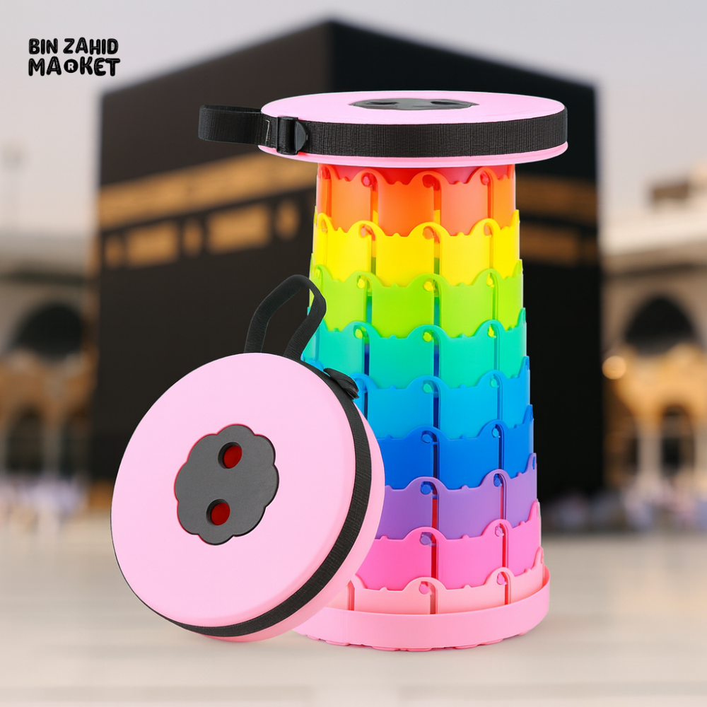 PORTABLE FOLDING CHAIR – RETRACTABLE SEAT FOR FISHING HIKING & OUTDOOR ADVENTURES