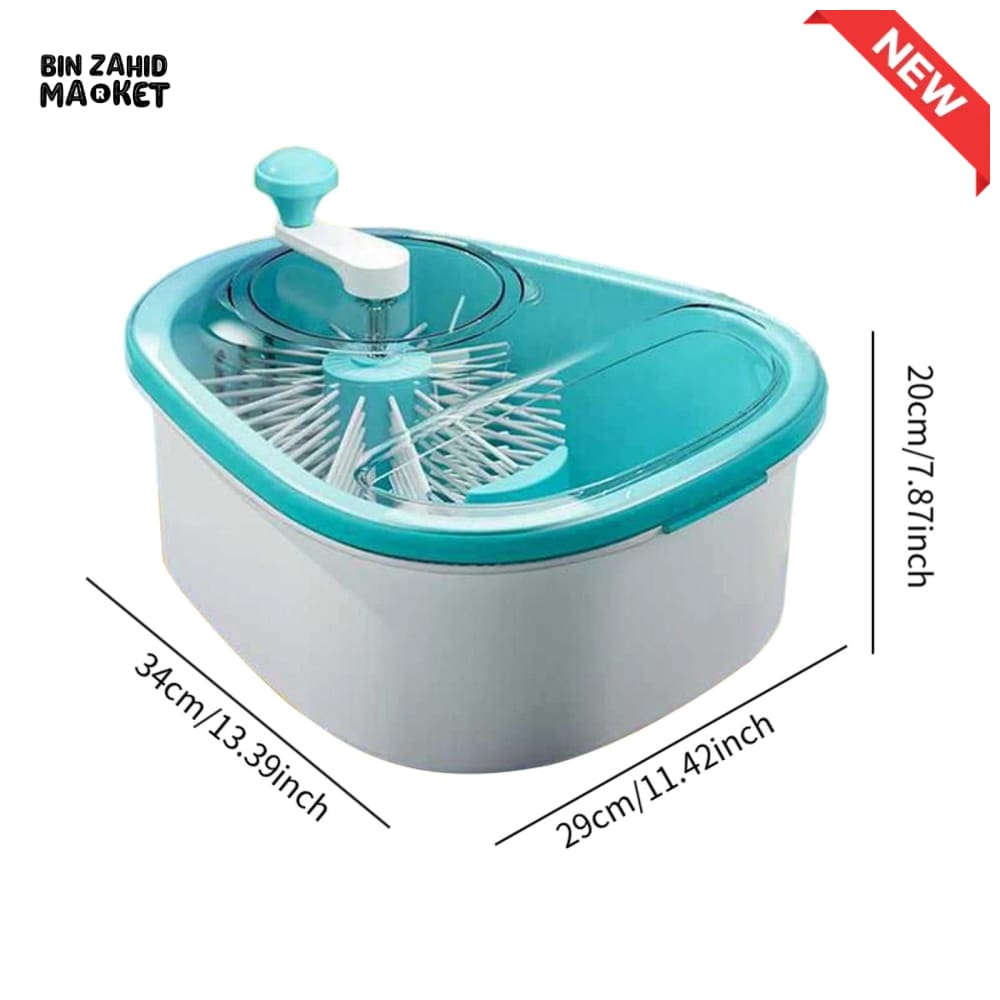 PORTABLE FRUIT & VEGETABLE WASHING BOWL WITH INTEGRATED BRUSH – QUICK RINSE EASY DRAIN