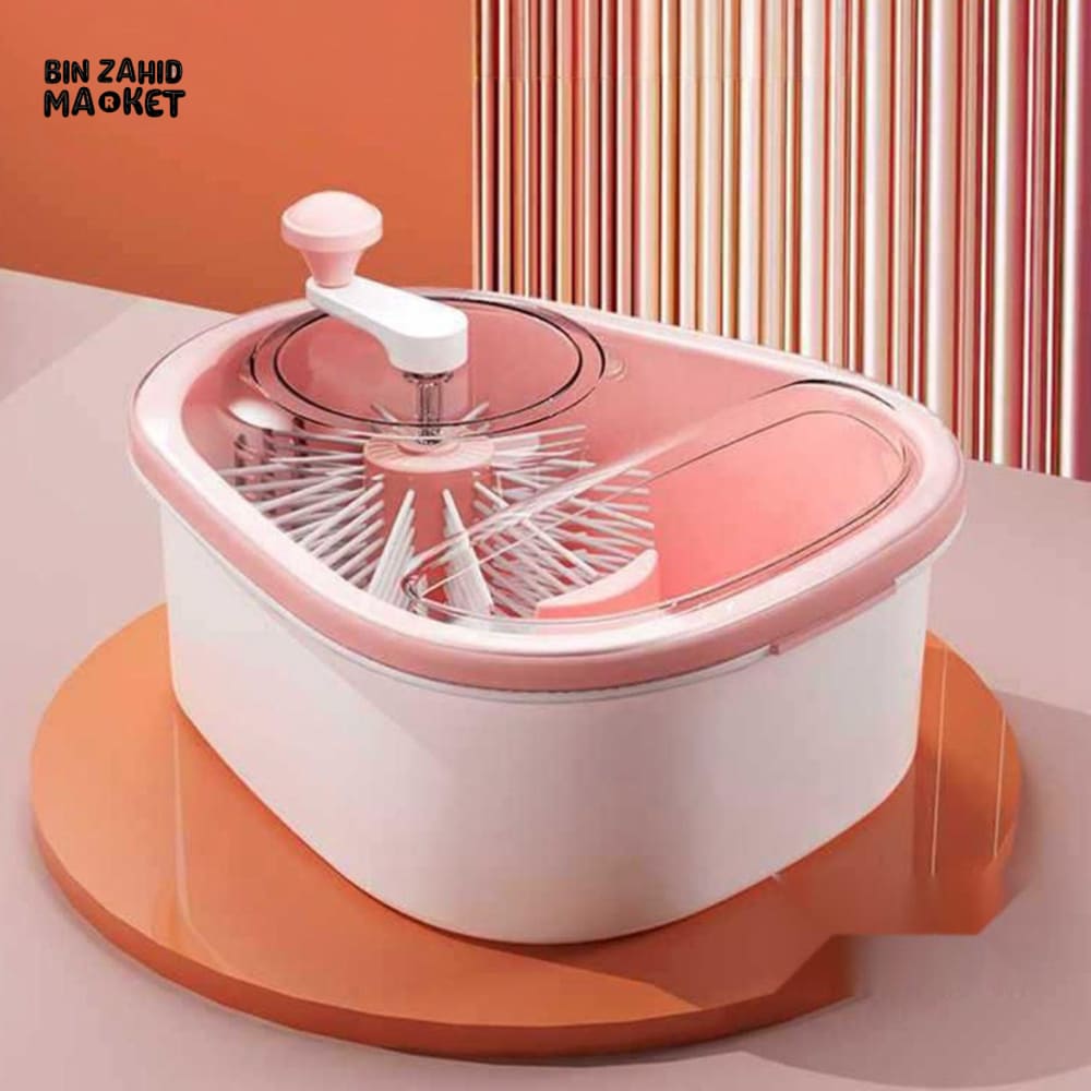 PORTABLE FRUIT & VEGETABLE WASHING BOWL WITH INTEGRATED BRUSH – QUICK RINSE EASY DRAIN