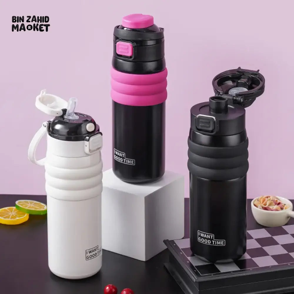 PORTABLE INSULATED WATER CUP – LARGE CAPACITY LEAK PROOF BOTTLE FOR TRAVEL FITNESS & STUDENT USE