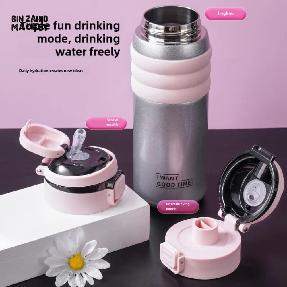 PORTABLE INSULATED WATER CUP – LARGE CAPACITY LEAK PROOF BOTTLE FOR TRAVEL FITNESS & STUDENT USE