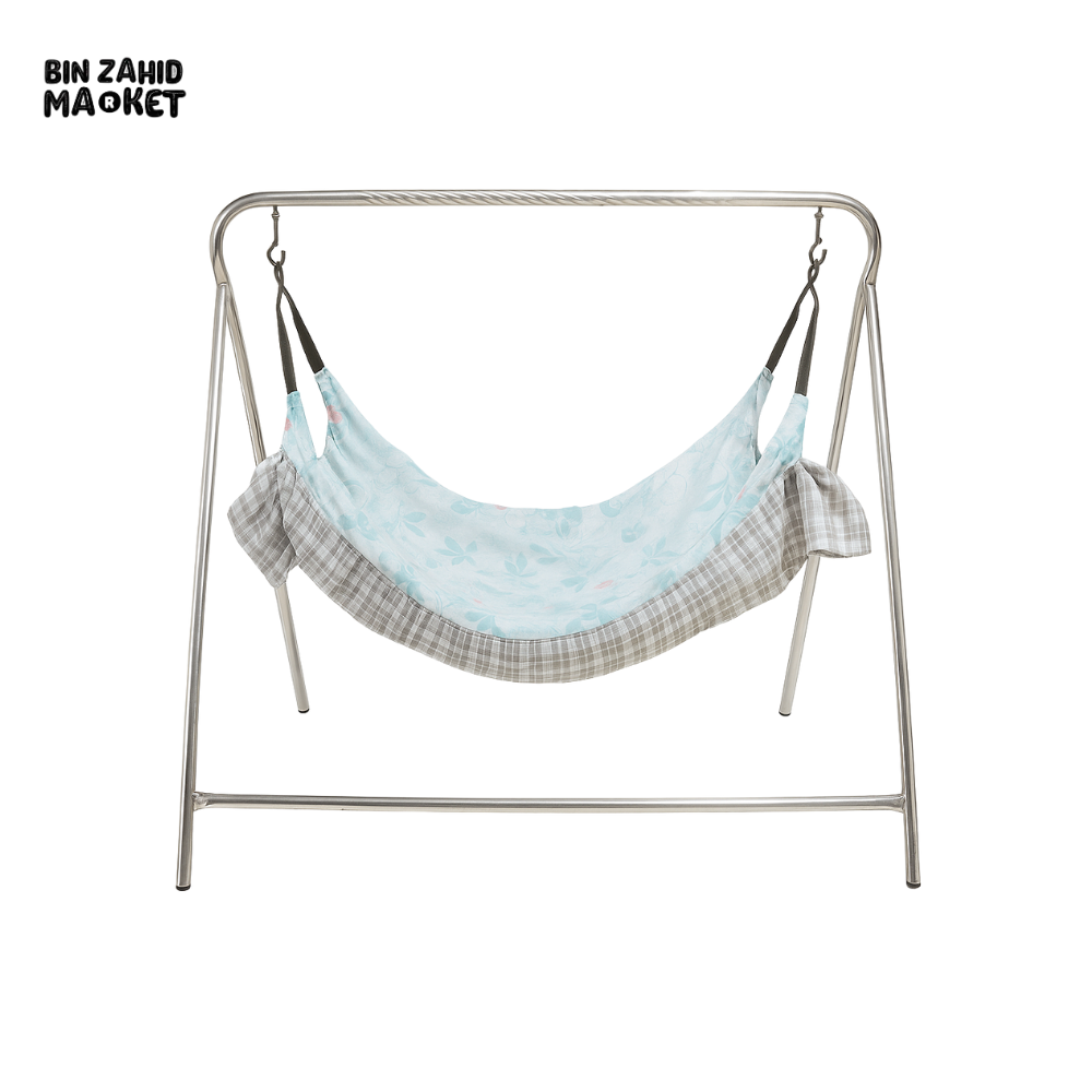 PORTABLE IRON ROD CRADLE SWING WITH MOSQUITO NET