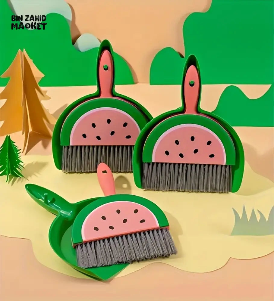 PORTABLE MINI CLEANING BRUSH AND DUSTPAN SET – HANDHELD SWEEPER WITH CUTE KIWI DESIGN SPACE-SAVING TABLE & FURNITURE CLEANING TOOL