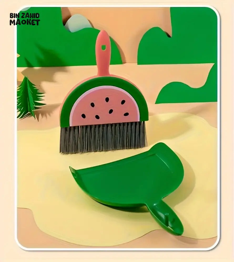 PORTABLE MINI CLEANING BRUSH AND DUSTPAN SET – HANDHELD SWEEPER WITH CUTE KIWI DESIGN SPACE-SAVING TABLE & FURNITURE CLEANING TOOL